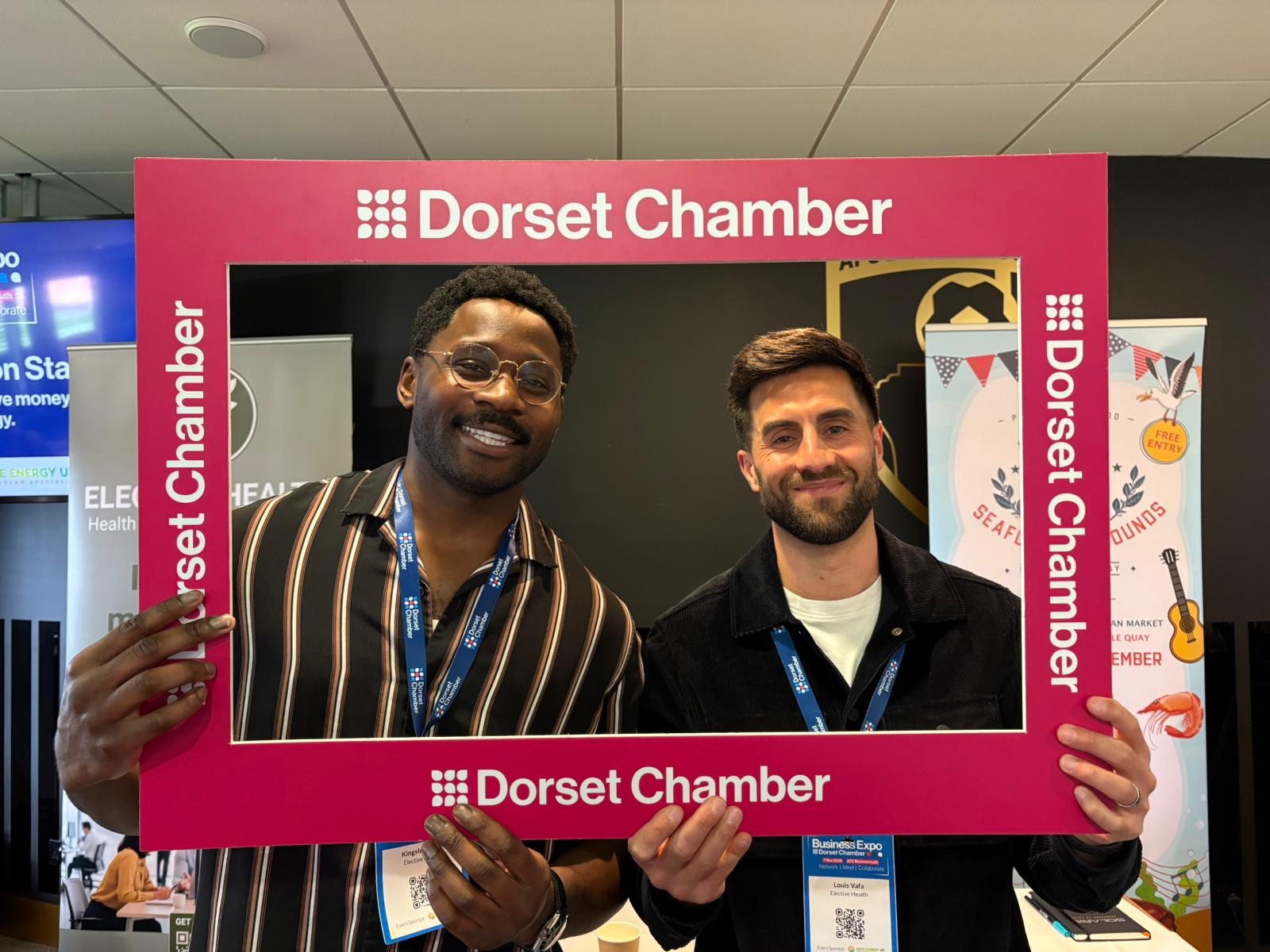 Kingsley and Louis at the Dorset Chamber Business Expo
