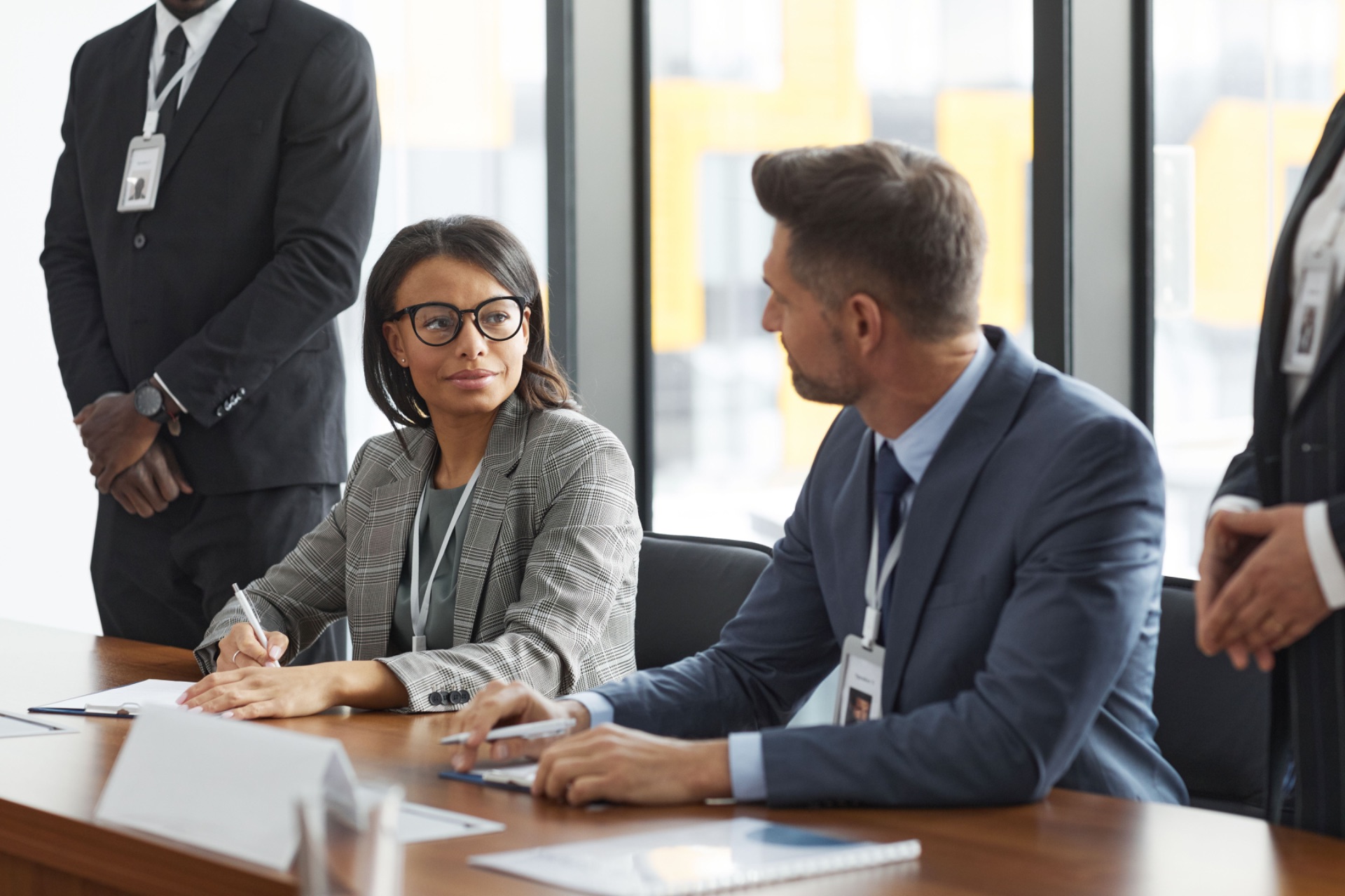Business professionals in a meeting