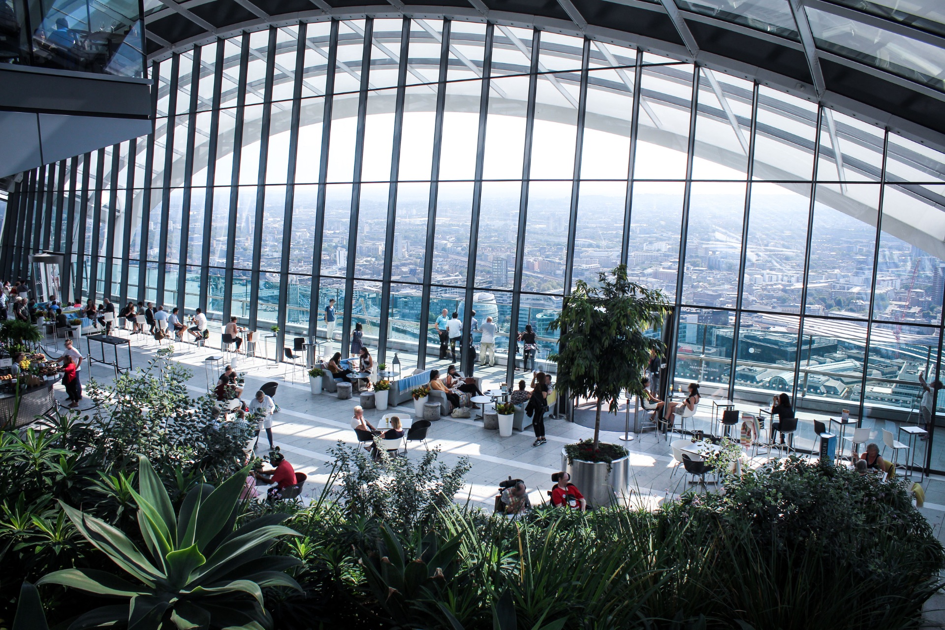 Sky Garden observation deck with panoramic city views